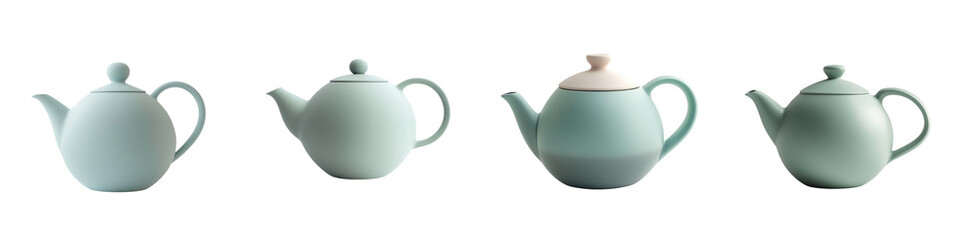 Modern ceramic teapots in sleek minimalist shapes with matte finishes