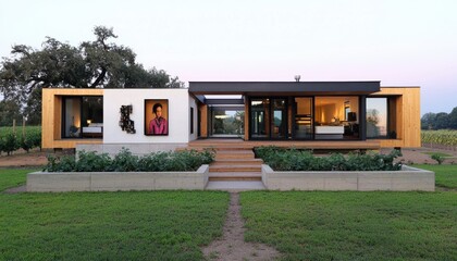 Modern Architect Designed Home Surrounded by Green Landscape