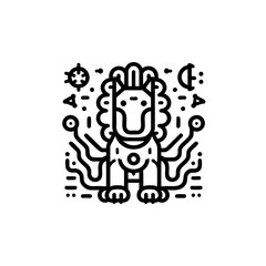 Futuristic animal robot vector illustration with a sleek and modern design. Perfect for sci-fi projects, branding, merchandise, and digital art.