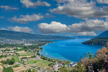 view of lake of Annecy in the french Alps