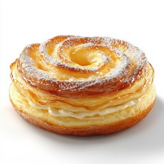 Sweet delight of creamy pastry swirls enjoyed on a delightful afternoon