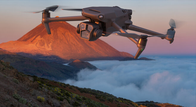 DJI Mavic 3 Pro drone in the air