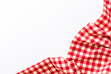 red and white tablecloth