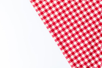 red and white tablecloth