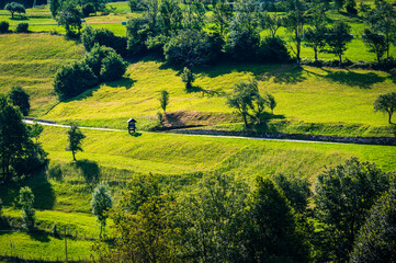 Dresenza, a small village in green Slovenia. Isonzo Valley.