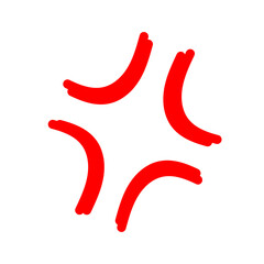 怒りマーク　イラスト　アイコン　手書き風