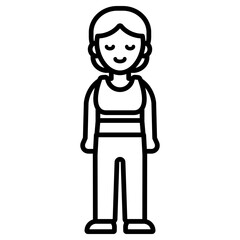 명상 하는 여자 아이콘