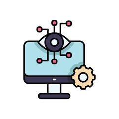 Computer vision vector icon