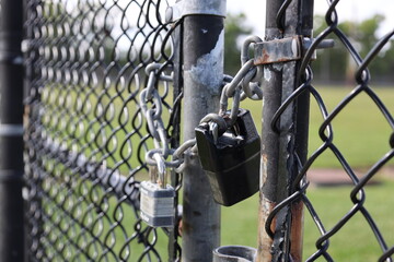 padlock on fence