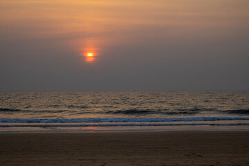 Obraz premium Beautiful Sunset on a Evening in Agonda, Goa, India