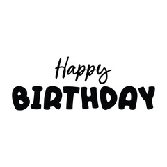 lettering style happy birthday text for greeting