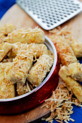 close up photo of castangel cookies, for advertising cookies during Eid, Christmas and other events