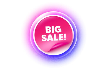 Big sale sticker purple gradient. Paper offer price tag. Big Sale tag. Special offer price sign. Advertising Discounts symbol. Sticker label. Grain dots effect. Vector