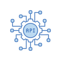 API connection vector icon