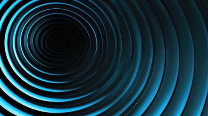 Obraz premium Abstract minimalist wallpaper with concentric circles and triangles on Blue background. Featuring white space in the center for text, ideal for design templates and modern banners.