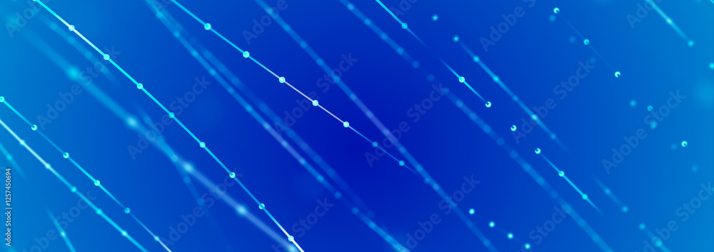 Poster polygonal background with dots and lines. network connection structure. science and technology. 3d