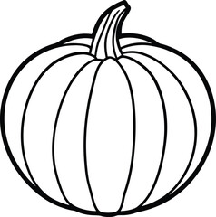 Pumpkin vector art with a white background. Vector pumpkins isolated on a white background