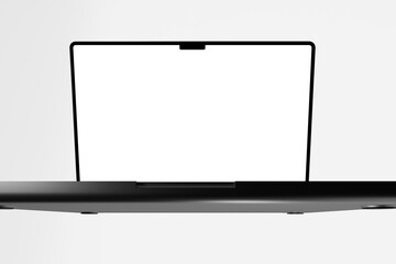 white background with blank screen