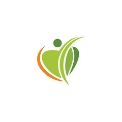  Health flat design abstract icon logo