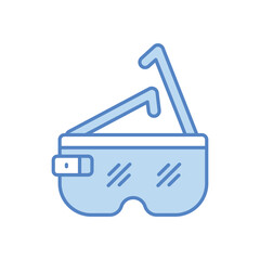 Augmented reality glasses vector icon