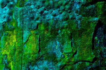 Vibrant Abstract Texture With Green and Blue Tones in Artistic Composition