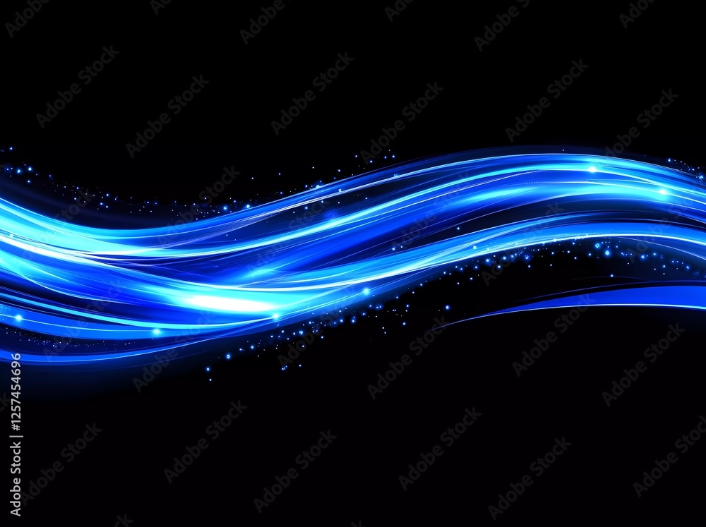 Poster vector abstract blue sound wave background, high-tech technology concept digital line gradient with 