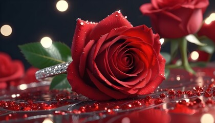 background valentine's day and wedding with flower