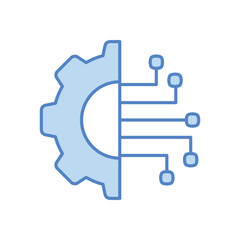 Obraz premium Deep learning vector icon