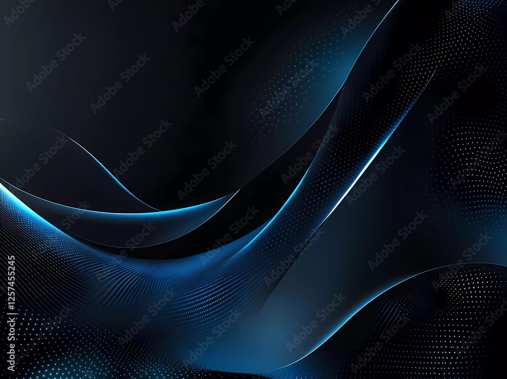 Poster vector abstract blue sound wave background, high-tech technology concept digital line gradient with 
