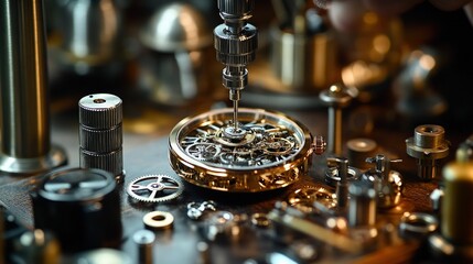Intricate watch mechanism repair precision tools craftsmanship