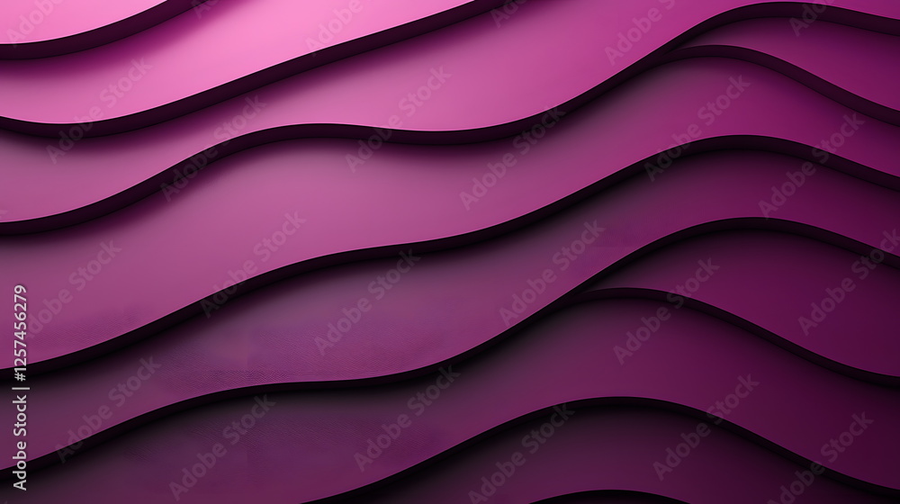 Poster waves of textured purple wall design creating a smooth and vibrant background with soft light effect