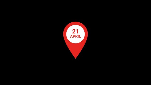 21 April Location pin Animation