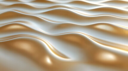 Smooth golden wave pattern with soft contours reflecting light in a serene and elegant style.