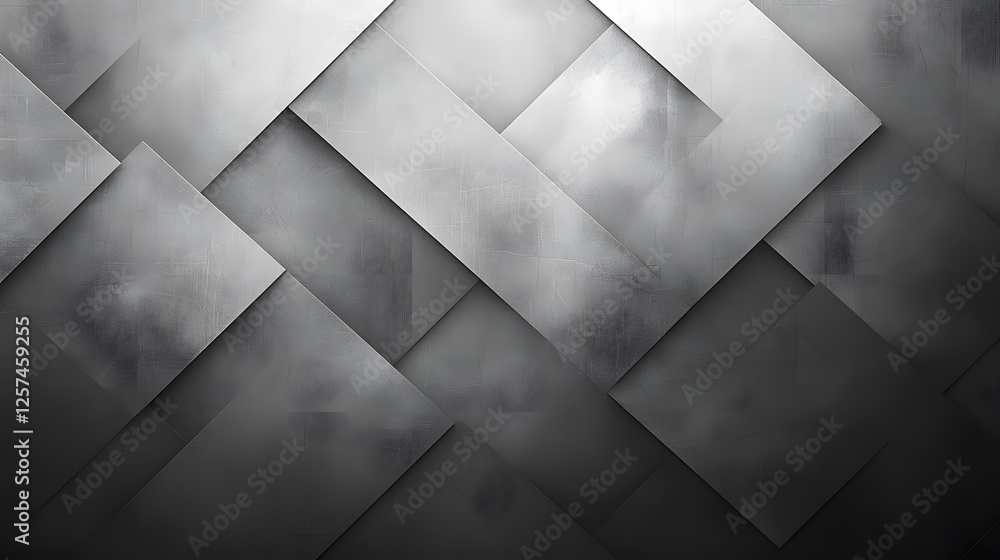 Aufkleber layered geometric shapes in shades of gray creating a modern abstract background design.