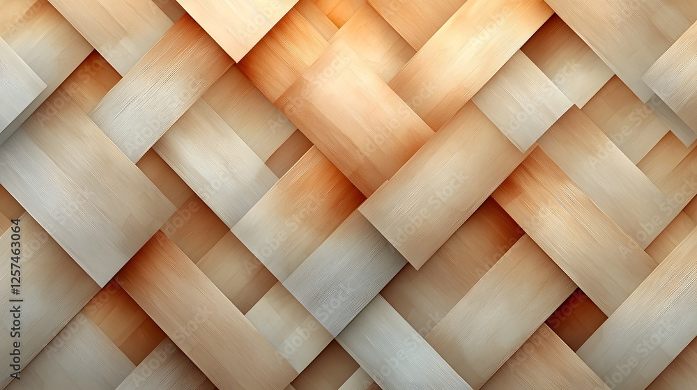 Poster woven pattern of light and dark wood texture creating an intricate layered background design.