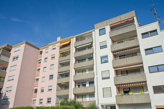 Plattenbau, Kurmainzer Stra&szlig;e, Sossenheim, Frankfurt am Main, Hessen, Deutschland