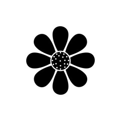 Flower icon vector. Garden illustration sign. Flora symbol or logo.