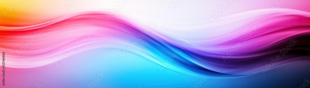 Poster Abstract background featuring flowing wavy lines in various shades and colors for creative design projects