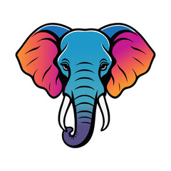 elephant head vector illustration