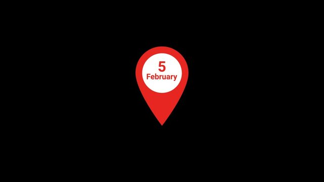 5 February Location pin Animation