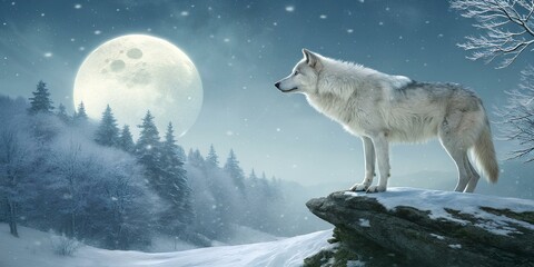 Wild Moonlit Guardian &ndash; 4K Ultra HD Wildlife Scene for Conservation Awareness