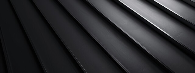 Obraz premium Abstract minimalist composition with parallel lines on black background. Featuring white space in the center for text, ideal for design templates and modern banners.