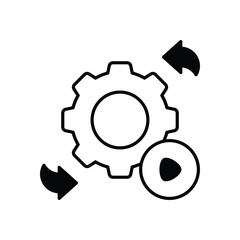 Automation gear vector icon