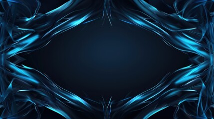 Fractal Designs on Blue Background for Design, Banner Template, Minimalist Abstract Wallpaper with Copy Space, Simple Geometric Modern Wallpaper for Text Placement and Creative Use