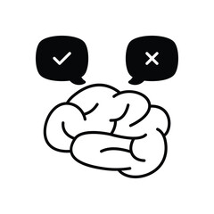 Smart decision vector icon