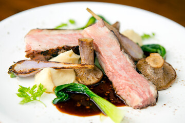 Wagyu Beef Steak Vegetable Meal