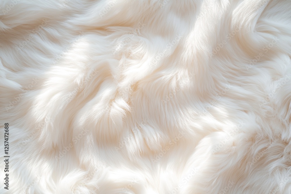 Poster this plush white fur texture features soft fibers illuminated by a single light source. the resultin