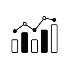 Financial AI graph vector icon