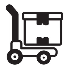 Hand Truck  glyph icon