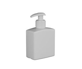 White pump bottle, perfect for dispensing hand wash, lotion or liquid soap. 3d illustration